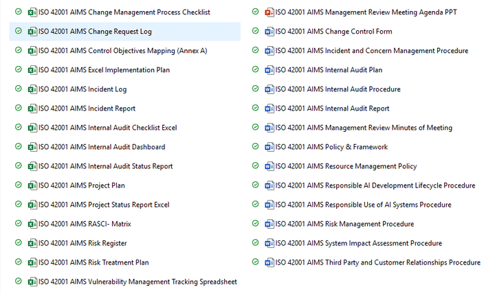 ISO 42001 AI Governance Framework (AIMS)