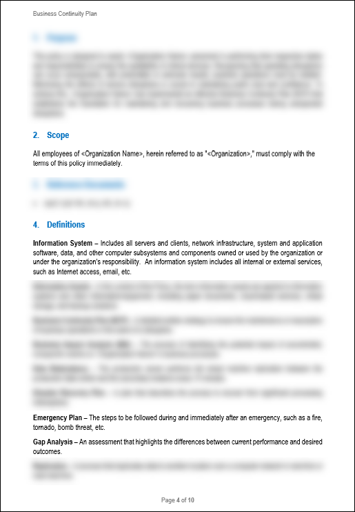 NIST Business Continuity Plan for Remote Only Operation Template