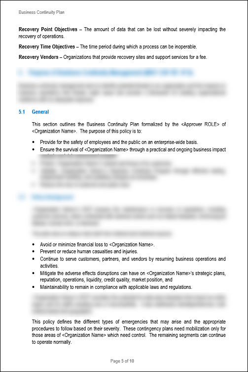 NIST Business Continuity Plan for Remote Only Operation Template
