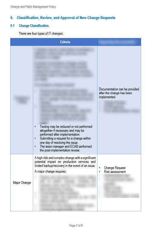 NIST Change and Patch Management Policy Template