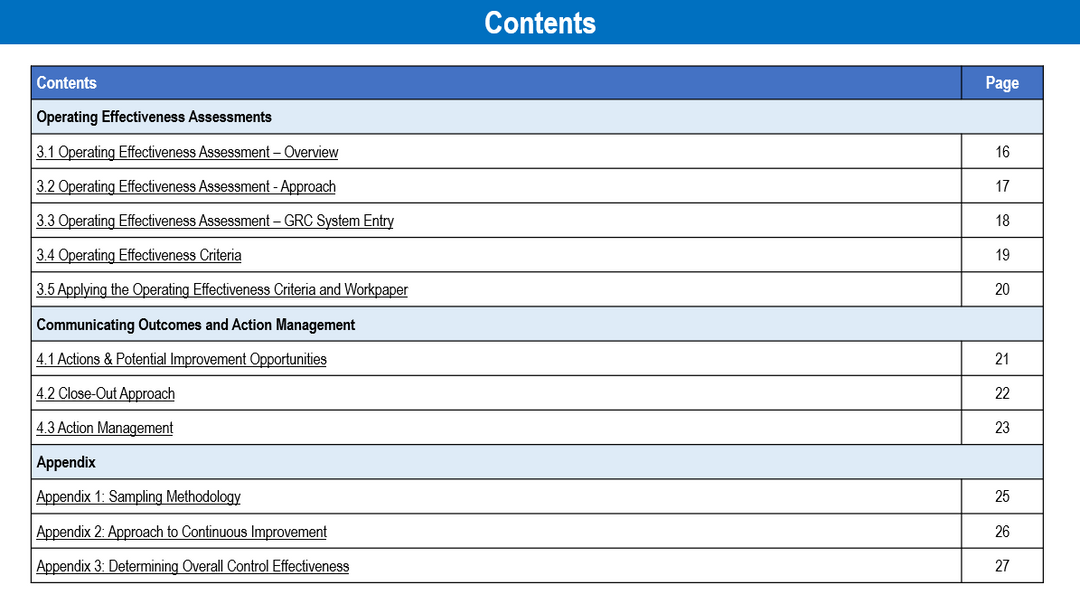 Control Assessment Standard Template