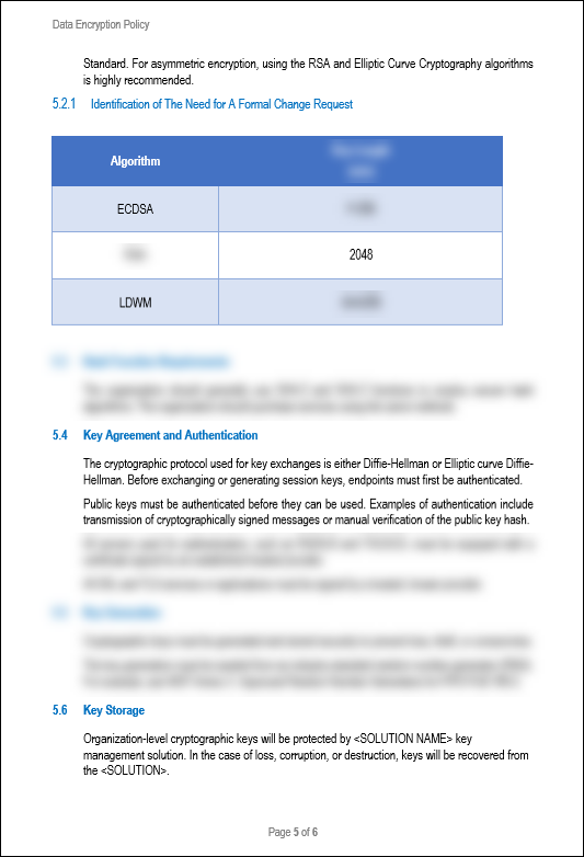 NIST Data Encryption Policy Template