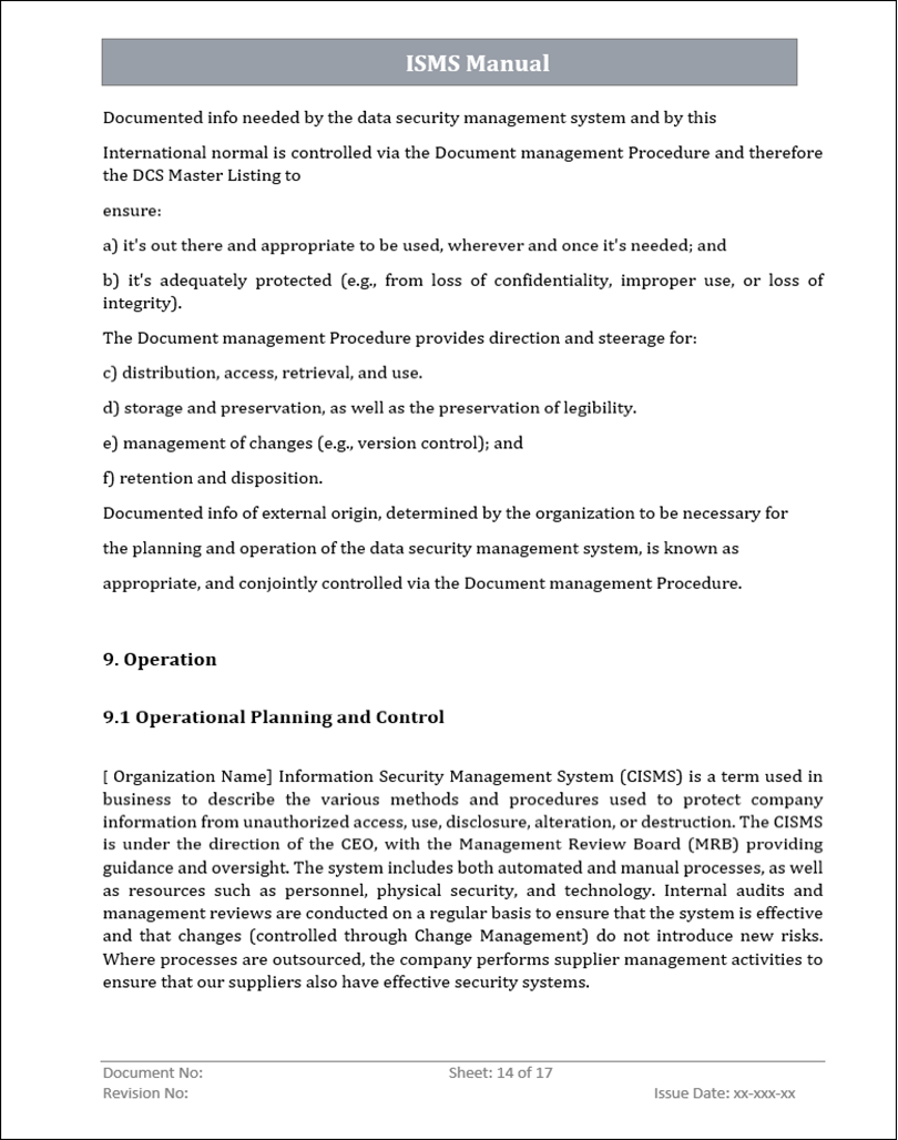 ISMS POLICY