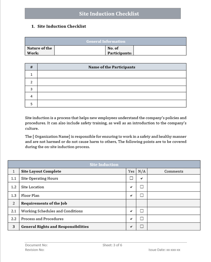 QMS Site Induction