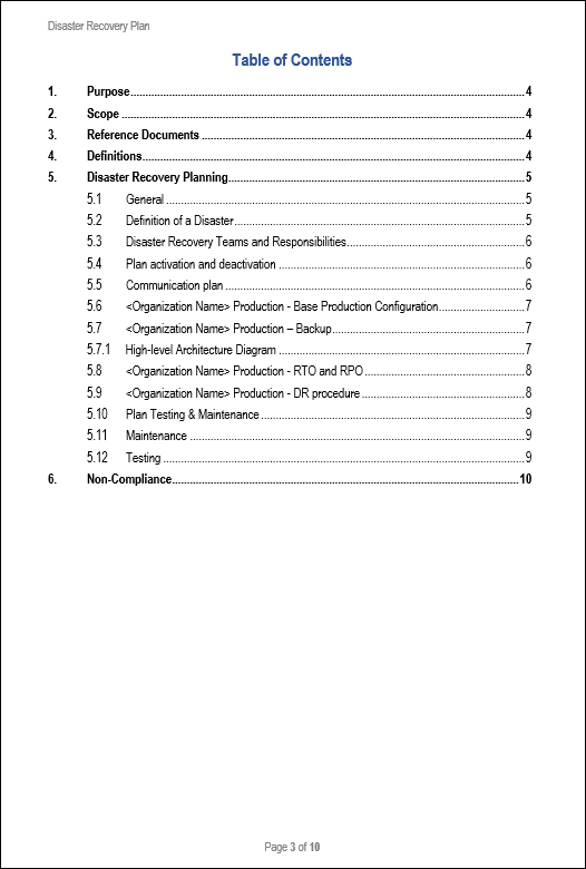 NIST Disaster Recovery Plan Template Governance Risk and Compliance Docs NIST Disaster Recovery Plan Template Governance Risk and Compliance Docs