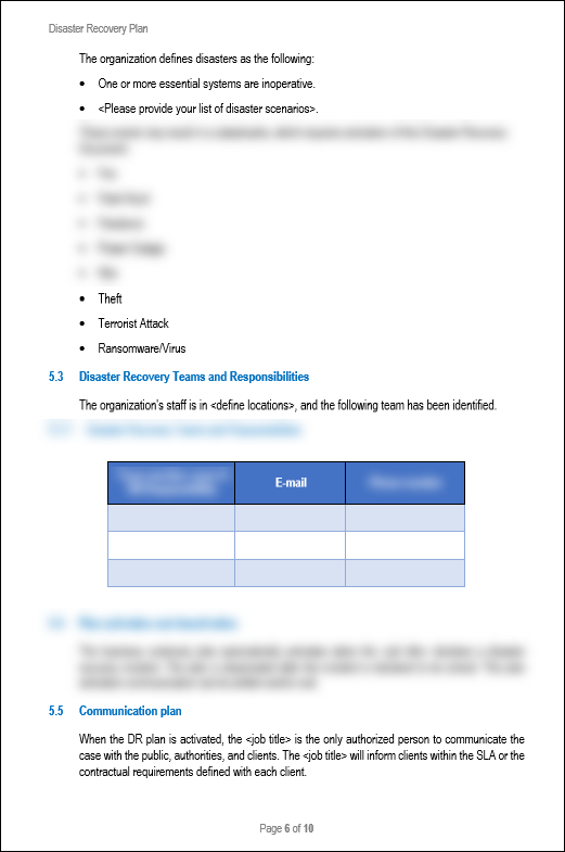 NIST Disaster Recovery Plan Template Governance Risk and Compliance Docs NIST Disaster Recovery Plan Template Governance Risk and Compliance Docs