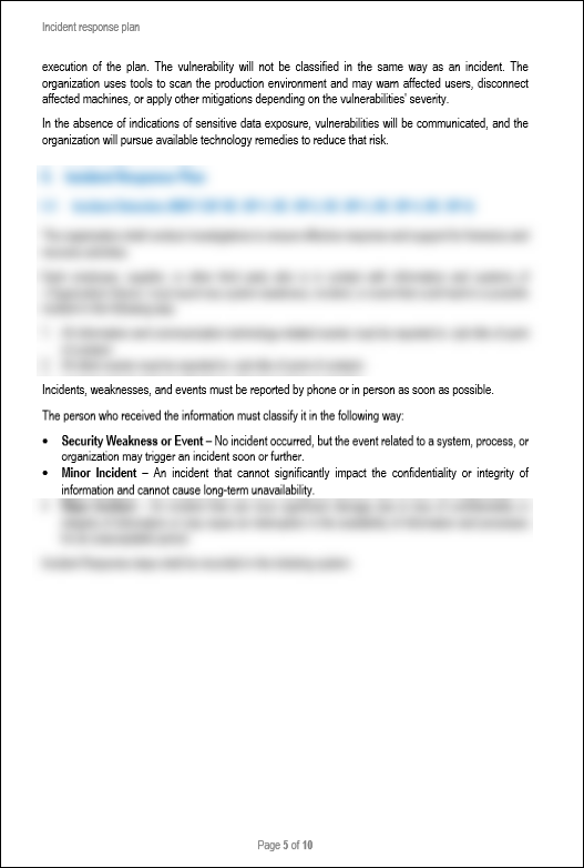 NIST Incident Response Plan Template