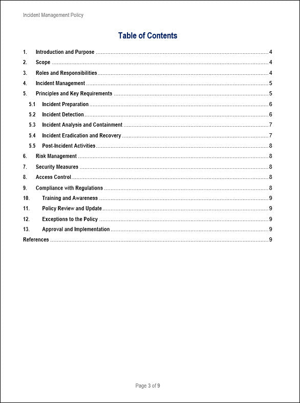 SOC 2 Incident Management Policy Template