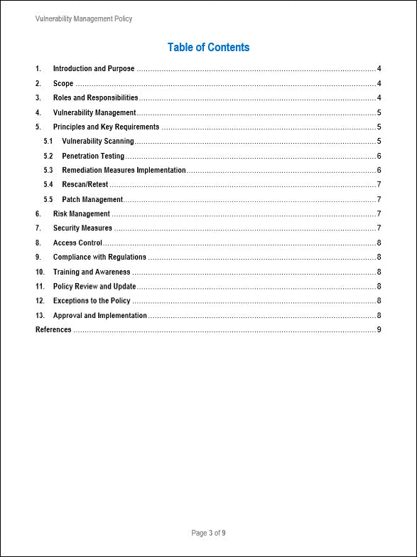 SOC 2 Vulnerability Management Policy Template